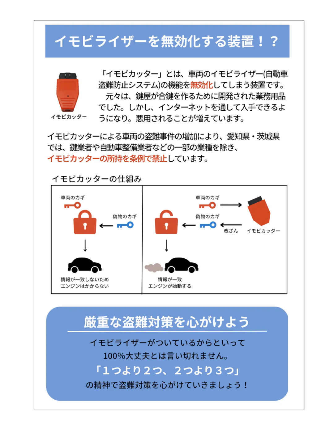イモビライザーを無効化する装置！？