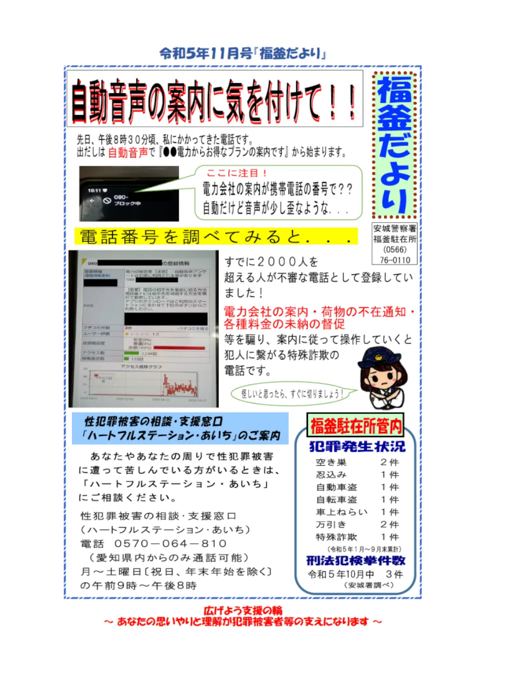 自動音声電話詐欺が流行しています