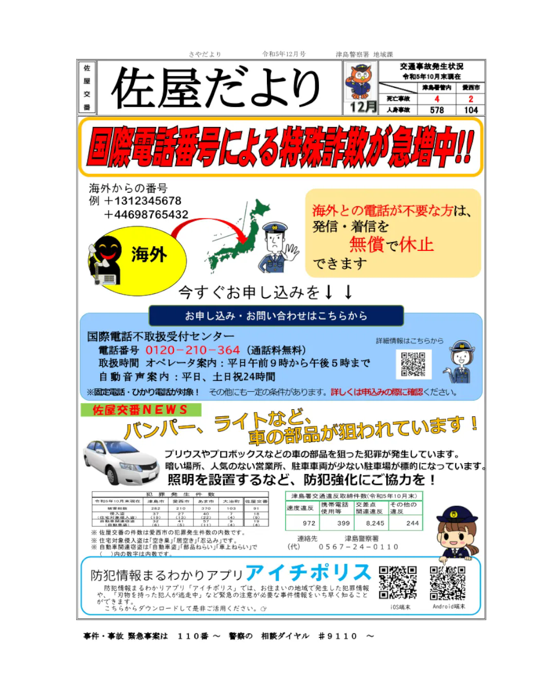 盗難対策をしましょう