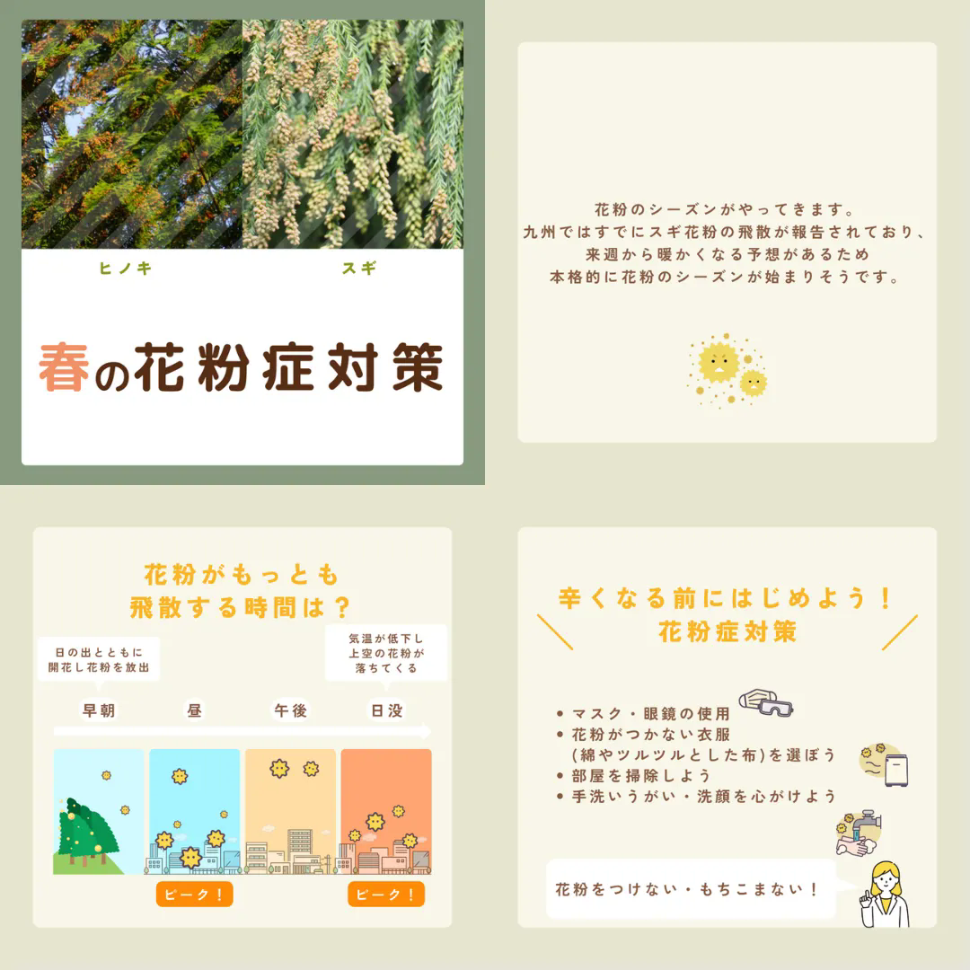 春の花粉症対策！
