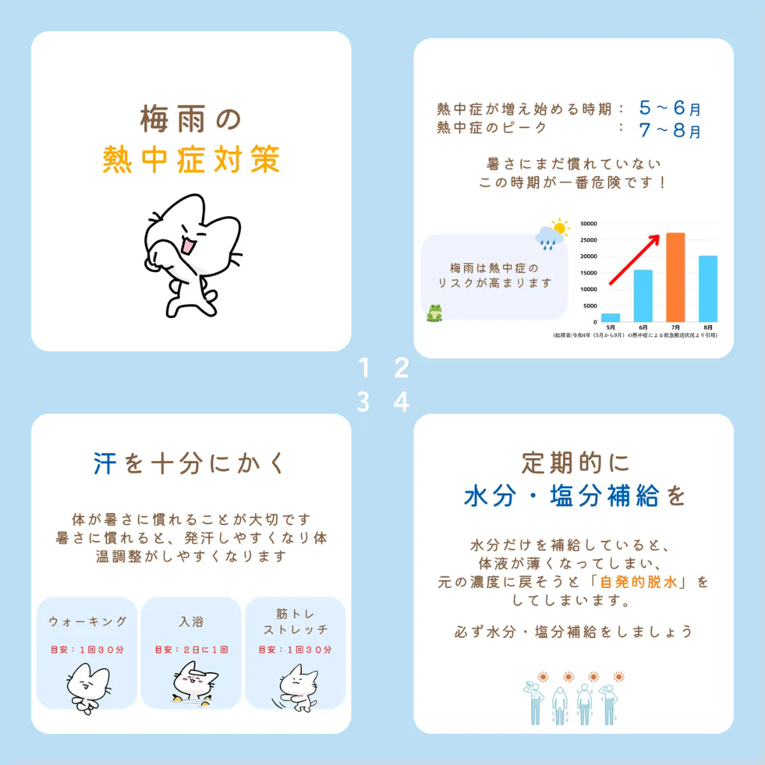 梅雨の熱中症対策
